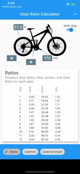 Game screenshot MTB Gear Ratio hack