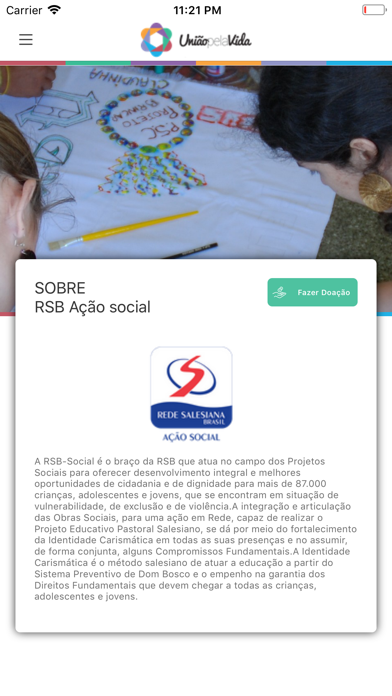 União Pela Vida Screenshot