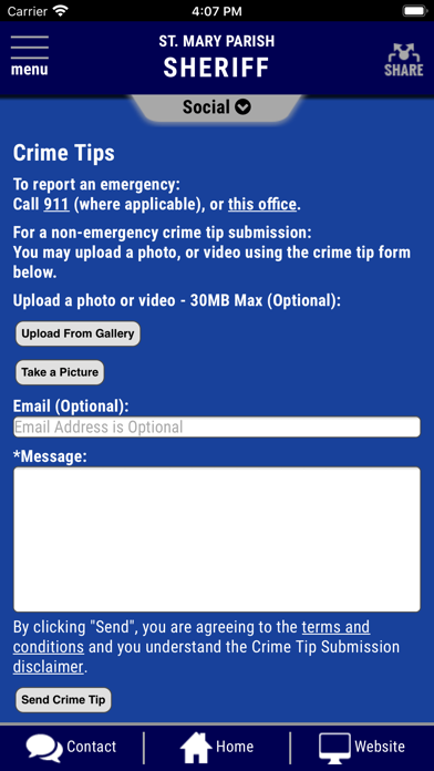 St. Mary Parish LA Sheriff Screenshot
