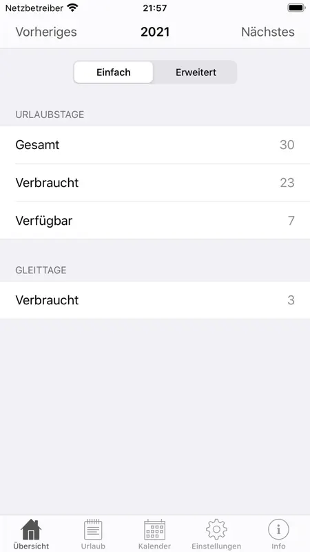 Jahresurlaub Planer screenshot 1 of 10