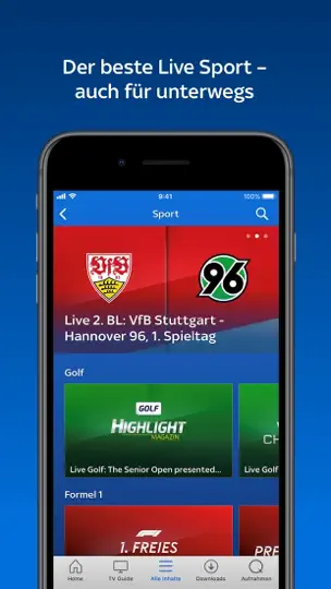 Screenshot von Sky Go auf dem iPhone 5