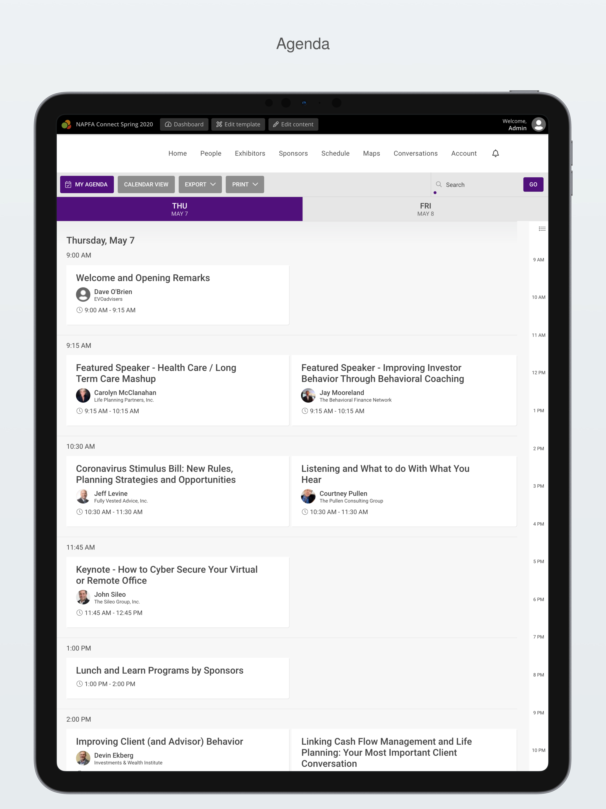 NAPFA Events screenshot 4