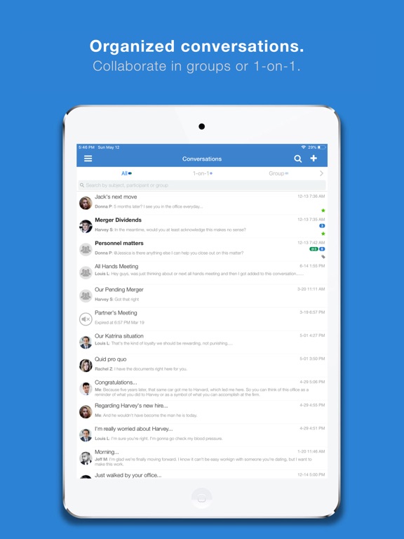 ArmorText Secure Messenger iPad screenshot 1 - Business app