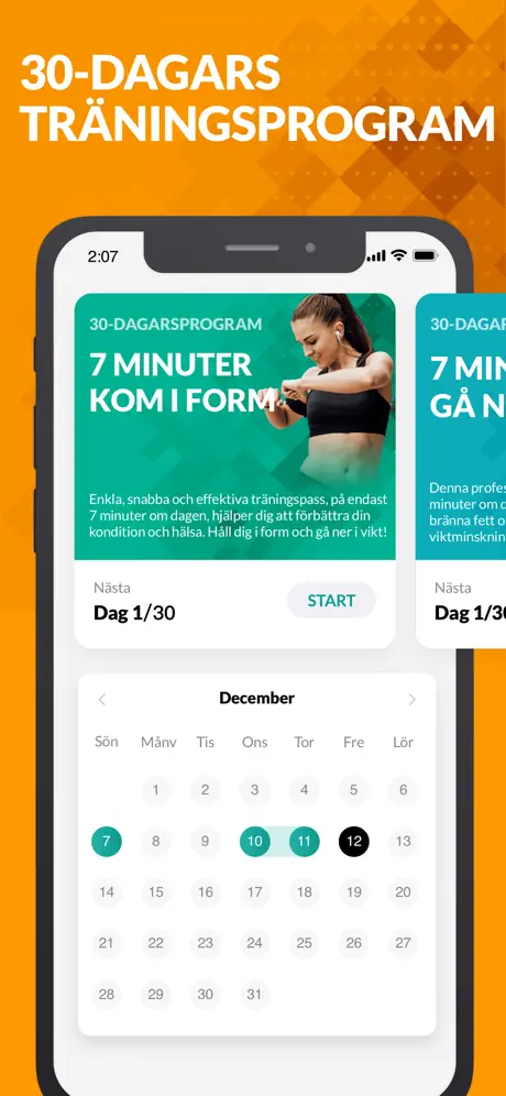 7-minutersträning – fitnessapp