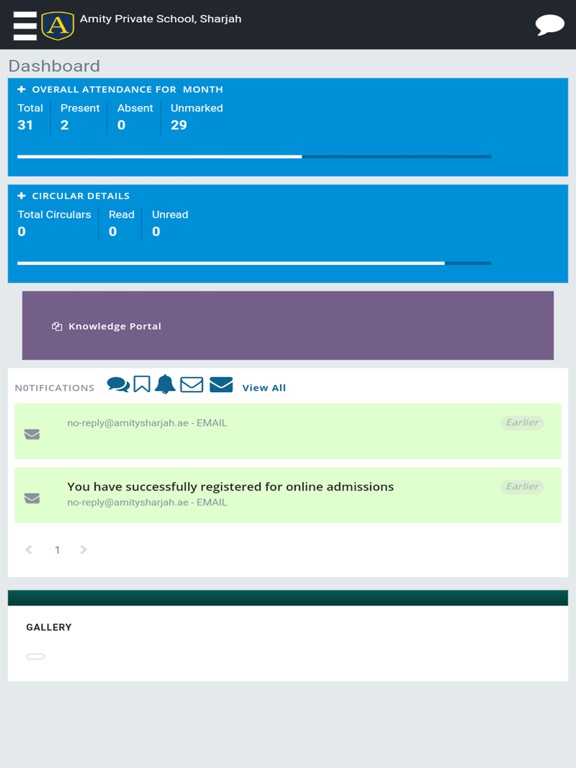 Amity Private School, Sharjah iPad screenshot