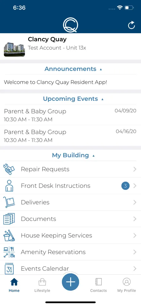 Clancy Quay Resident App
