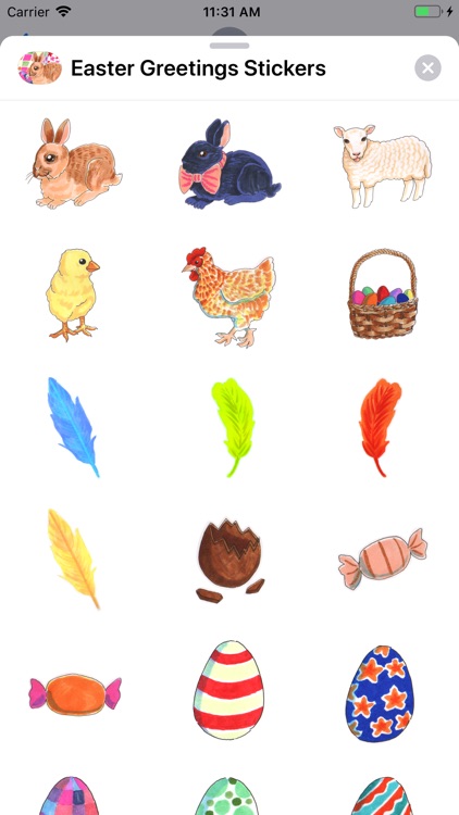Easter Greetings Stickers