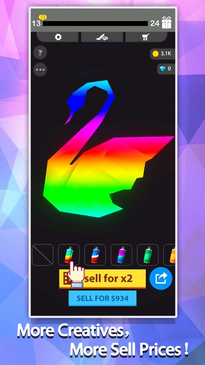 Idle Painter 3D-Low Poly&Tap