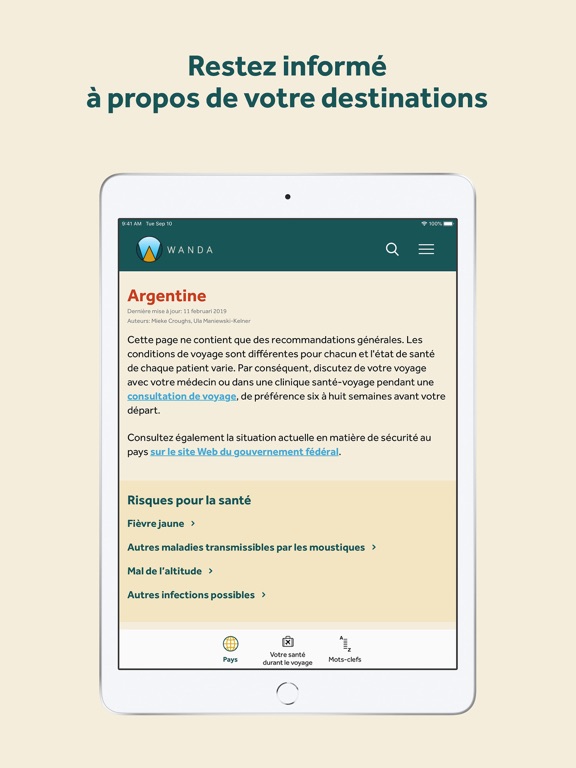 Screenshot #6 pour Wanda - Voyager en bonne santé