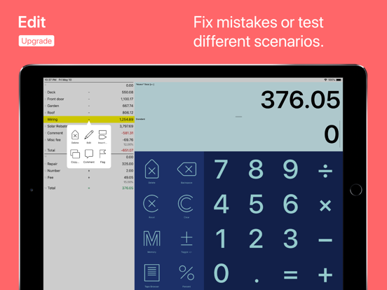 Digits Basic Tape Calculator iPad screenshot 3 - Utilities app