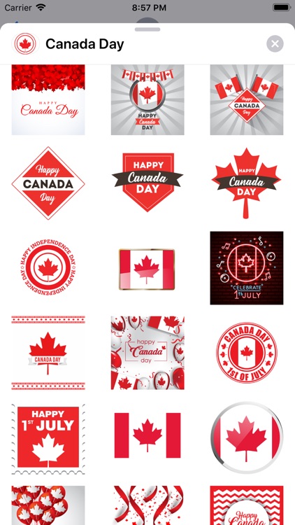 Canada day stickers 2019