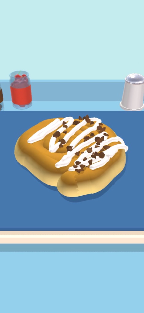 Bake it - Admire the final, perfectly crafted bake, showcasing the app's ability to render realistic textures and present the delectable result ready for customer approval.