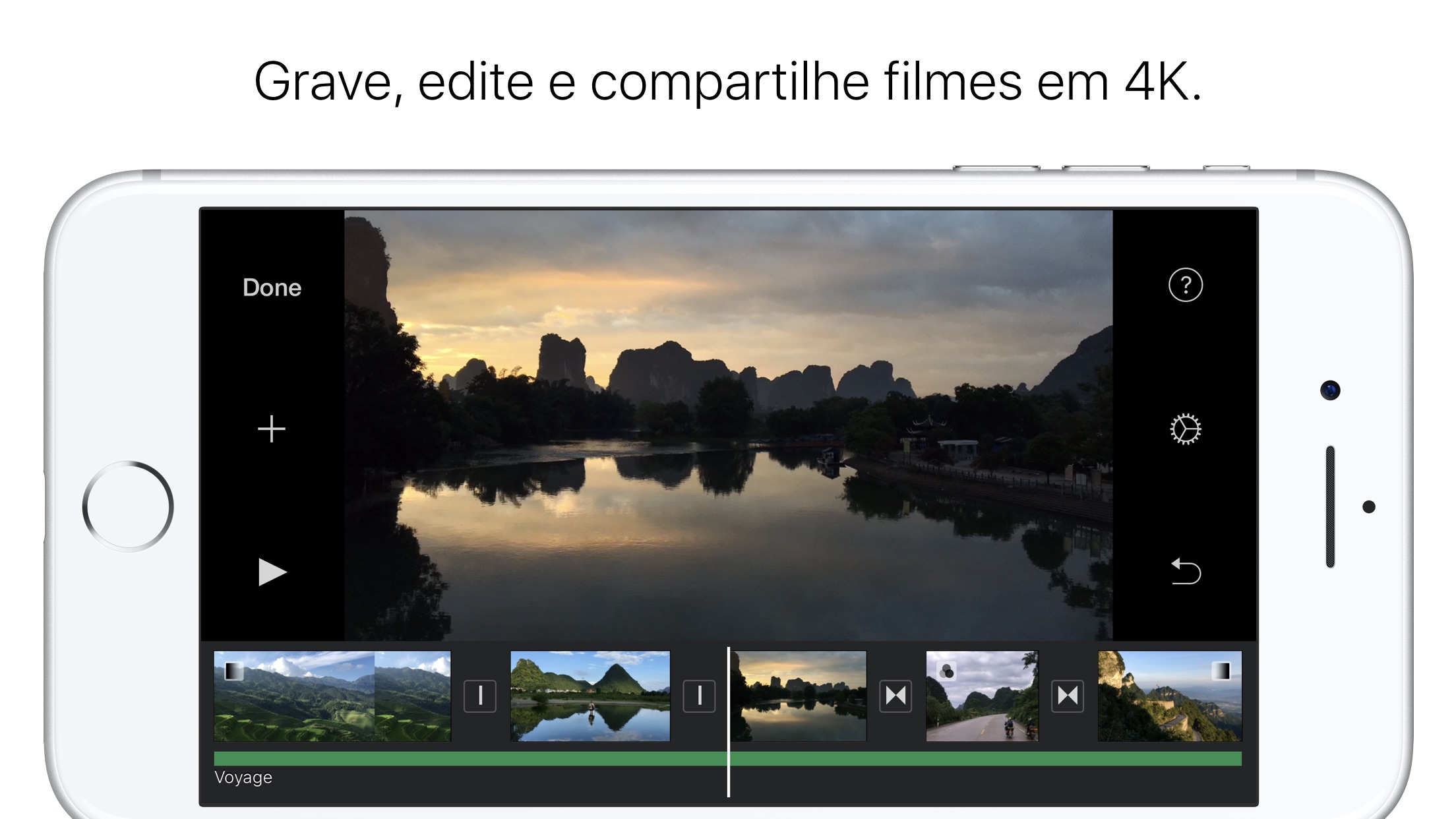 Screenshot do app iMovie