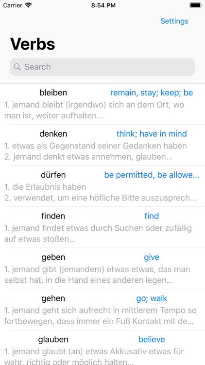 Verb Guide - Deutsch