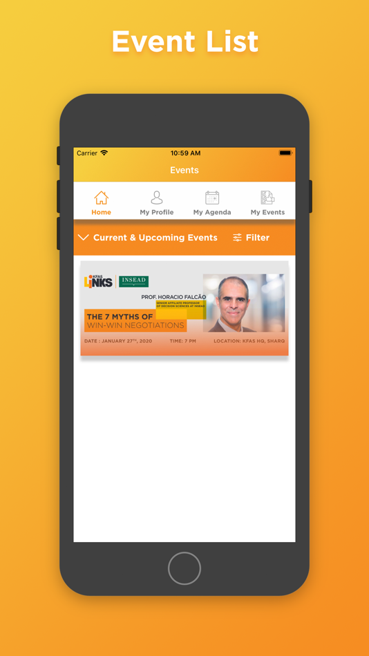 #3. KFAS Events (iOS) By: Media Phone Plus