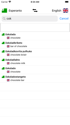 Esperanto-English Dictionary screenshot 1