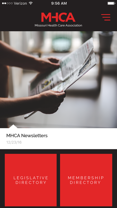 MHCA Membership App Screenshot