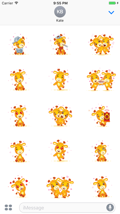 Screenshot #2 pour Sticker Me Happy Tiny Giraffe