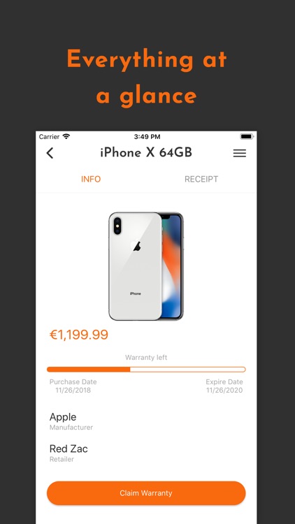 warrify - organizing receipts