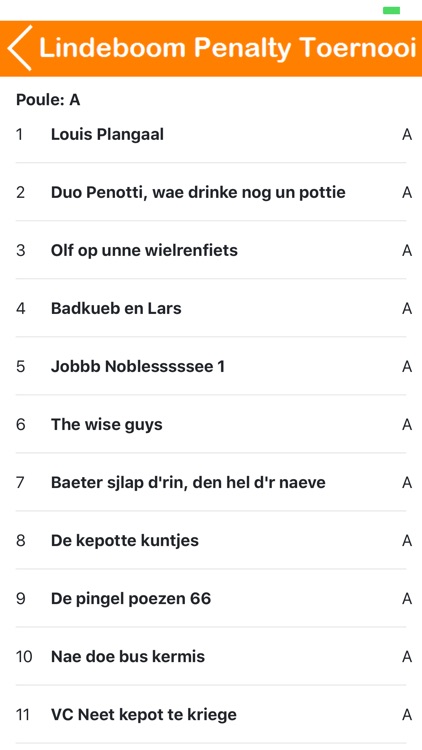 Lindeboom Penalty Toernooi