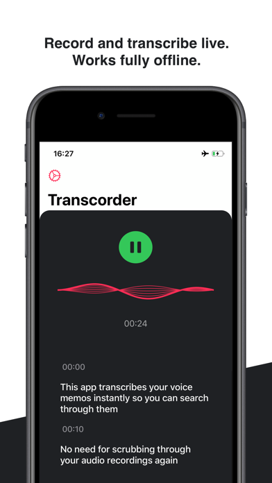 Screenshot #1 pour Transcorder - Voice Recorder