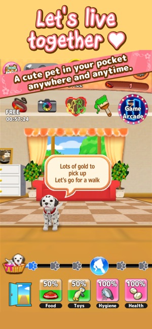 Get Pokipet on the App Store or Play Store and start raising a pet wit