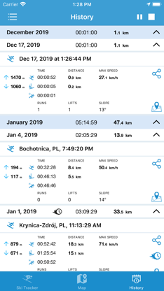 EXA Ski Tracker screenshot 3