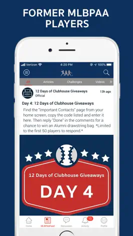 Game screenshot MLBPAA Clubhouse apk