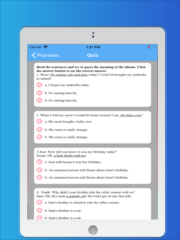 English Idioms & Phrases iPad screenshot