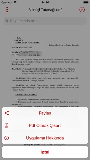 Uyap Doküman Editör iPhone Ekran Görüntüsü 4