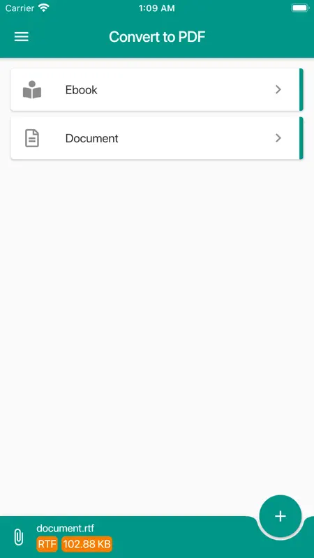 Convert to PDF screenshot 1 of 7