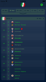 Live Results Italian Serie A screenshot