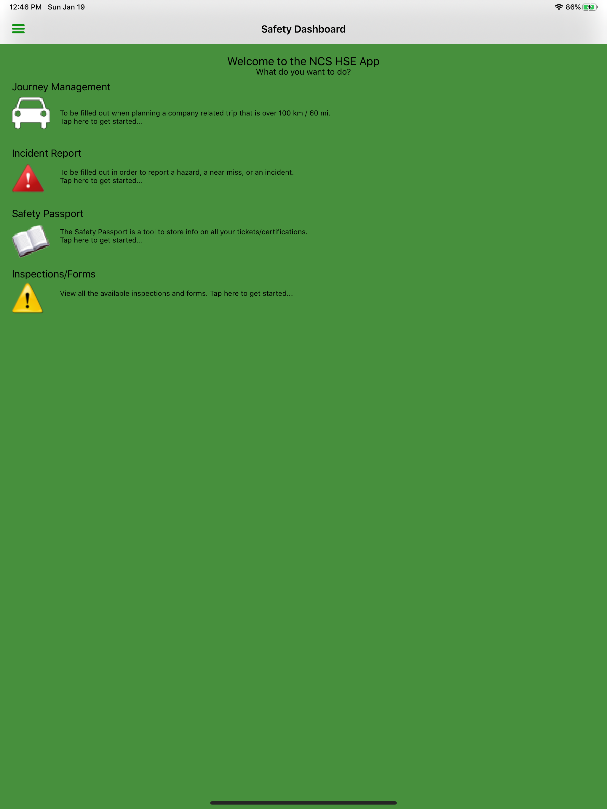 NCS HSE App