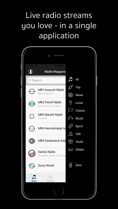 Screenshot #1 pour Rádió Magyarország
