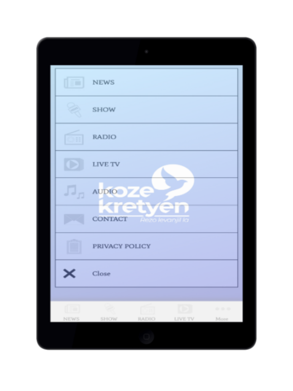 Koze Kretyen iPad screenshot 4 - Music app