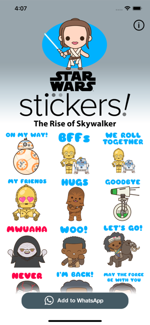 ‎The Rise of Skywalker Stickers Screenshot