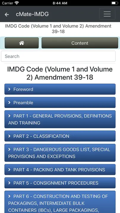 CMate-IMDG Code iPhone Ekran Görüntüsü 2