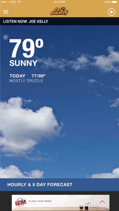 Cat Country 107.3 WPUR Screenshot