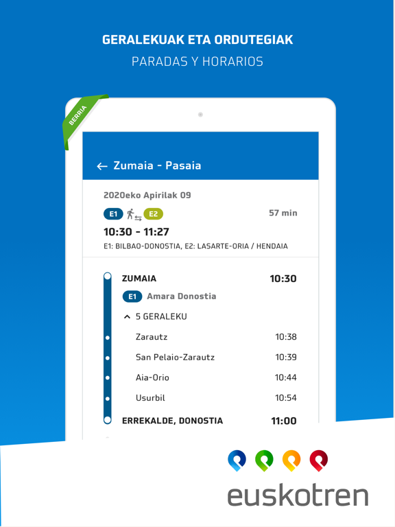 Euskotren iPad screenshot 4 - Utilities app