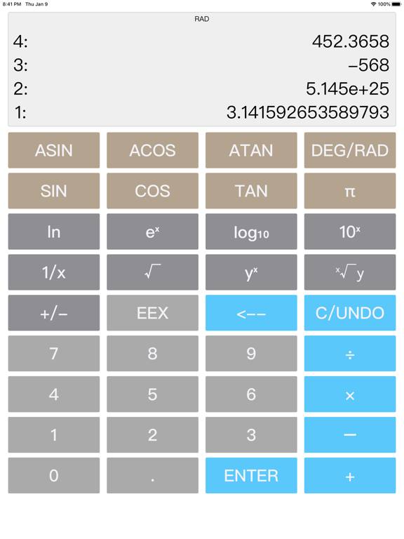 Screenshot #4 pour Calculatrice RPN à pile
