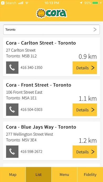 Cora Restaurants Screenshot