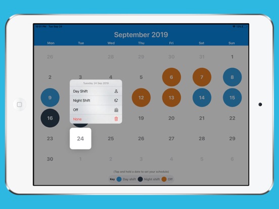 Shift Calendar & Work Schedule iPad screenshot 5 - Utilities app