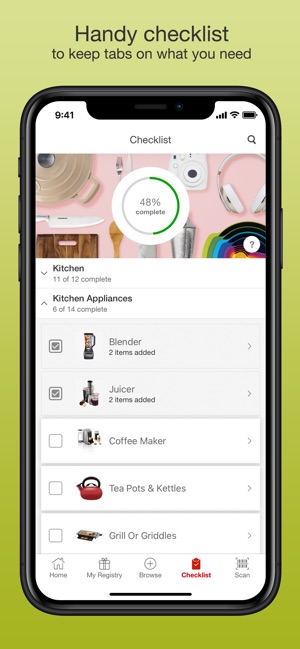 target registry in app