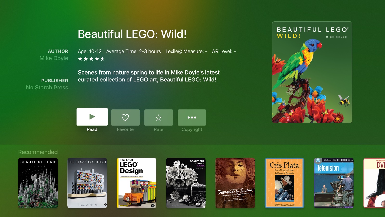 Epic - Kids' Books & Reading apple_tv screenshot 2