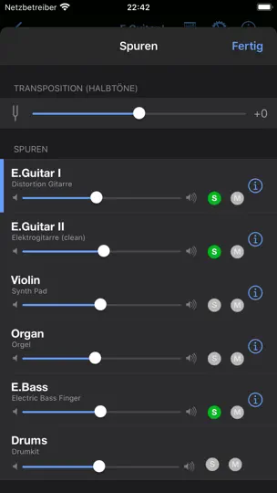 Screenshot von Guitar Pro auf dem iPhone 3