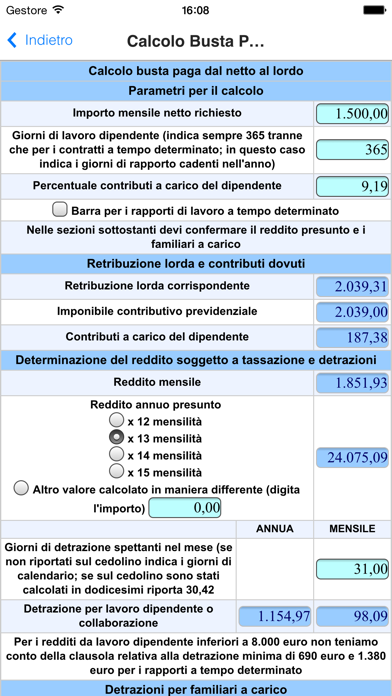 Busta Paga - Costo del Lavoro Screenshot
