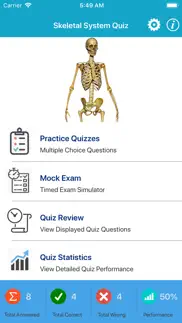 skeletal system quizzes iphone screenshot 1