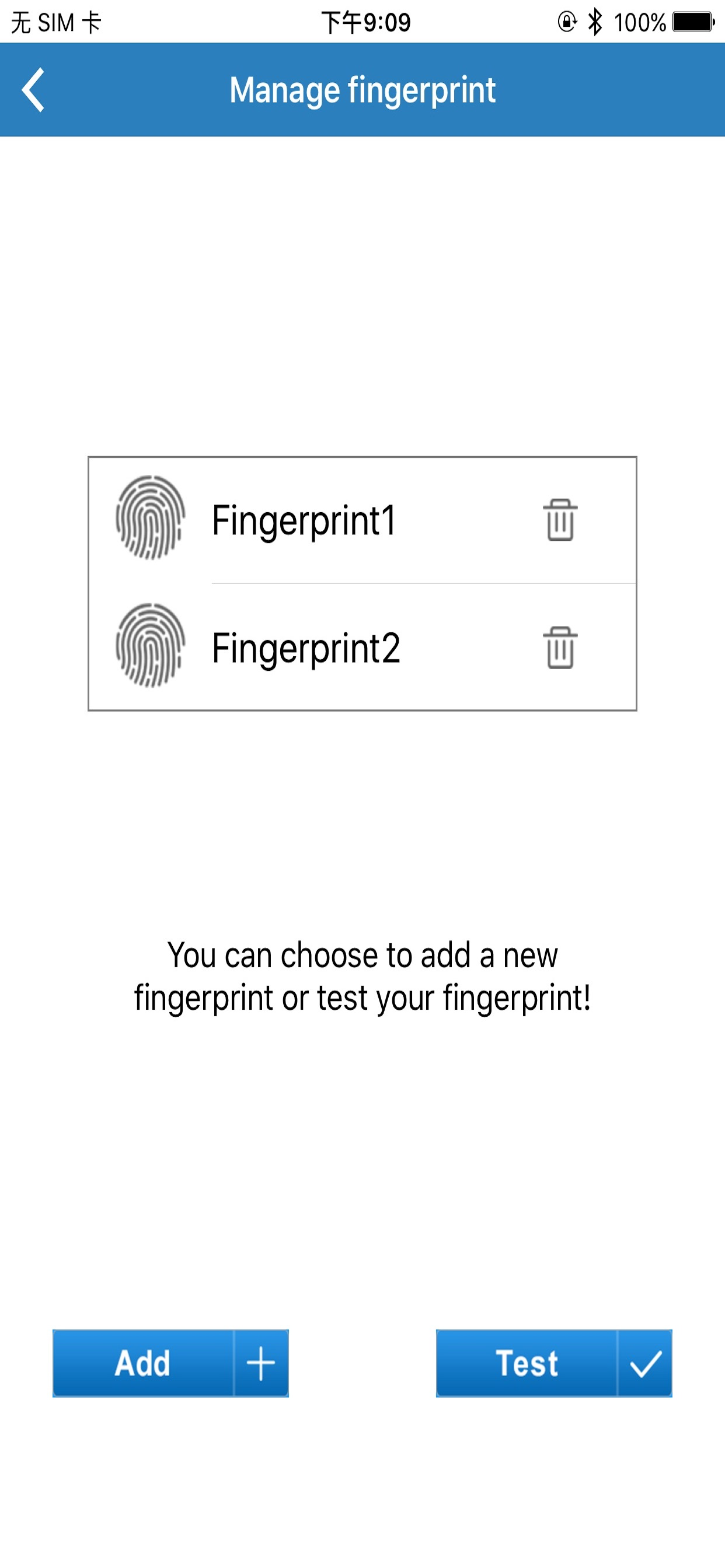 Fingerprint Card Manager