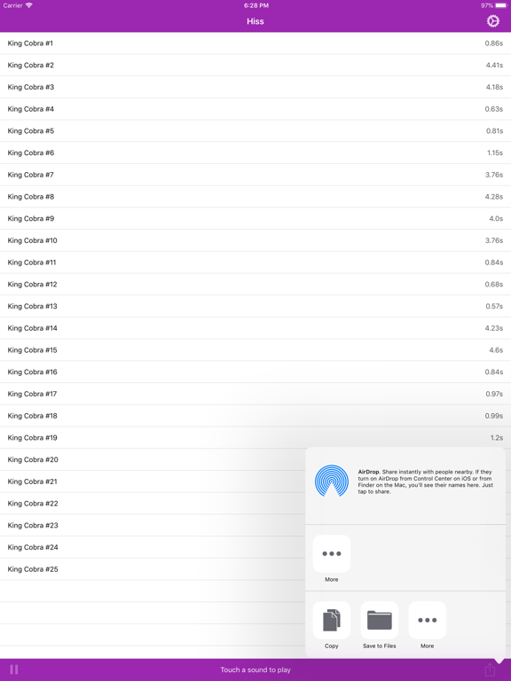 Screenshot #6 pour Hiss - Snake Sounds