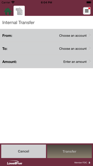 Lowell Five Business Banking Screenshot